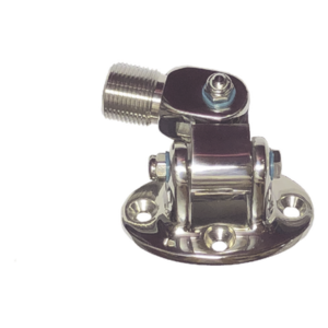 GEMECO 121R – Montaje Rotativo / Acero Inoxidable / Base Ovalada / Rosca 1"-14 Macho / 4 Orificios 5/16" / 3" x 1 1/2" (76.2 mm x 38.1 mm) entre Centros