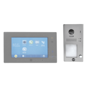 ASSA ABLOY 80139 – Kit de VideoPortero Manos Libres / Pantalla Táctil 7' / 110° LED / IP54 / 16 Monitores / 2 Hilos