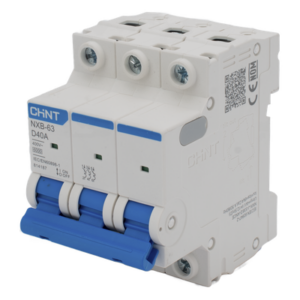 CHINT NXB633PD40 – Interruptor Termomagnético / 3 Polos / 40 A / 6 kA / 110-415 Vca / Riel DIN / -35°C a 70°C