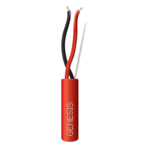GENESIS 4315-1004 – Carrete de Alambre / 2 x 12 AWG / Riser / FPLR-CL3R / 305 m (1000 ft) / Rojo / Detección de Incendio y Evacuación