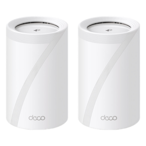 TP-LINK DECO-BE65-2PACK – Sistema Mesh Wi-Fi 7 / Triple Banda BE9300 Mbps / 2 Puertos 2.5 GbE Auto WAN/LAN / 4 Antenas Internas / AI Roaming / HomeShield