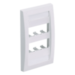 PANDUIT CFPE6IWY – Placa de Pared Vertical / 6 Puertos Mini-Com / Etiquetas Integradas / 2.75 x 4.5 pulg. / Blanco Mate