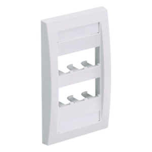 PANDUIT CFPE6IWY – Placa de Pared Vertical / 6 Puertos Mini-Com / Etiquetas Integradas / 2.75 x 4.5 pulg. / Blanco Mate