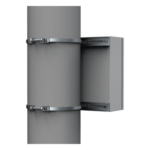 HOFFMAN EPF0500 – Kit de Fijación para Postes / Acero Galvanizado / Carga Máxima 900 N / Diámetro Poste 80-250 mm (3.15-9.84 in) / 2 Perfiles / Largo 496 mm (16.27 ft)