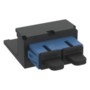 PANDUIT CMDBUSCZBL – Módulo Acoplador / SC Duplex / Fibra Monomodo OS1/OS2 / Mini-Com / Cerámica Zirconia / 2 Espacios Modulares