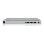 UBIQUITI USW-MISSION-CRITICAL – Switch PoE Administrable / 8 Puertos PoE+ y PoE++ / 120 W Totales / Batería UPS 368 Wh / 2 Salidas AC 230 V / Rack 1U
