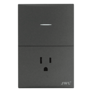 JWJ JTL-G7744 – Placa con Interruptor y Toma Corriente / 127 V / 60 Hz / 10-15 A