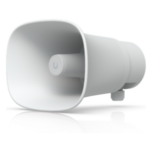 UBIQUITI UP-AI-HORN-SPEAKER-W – Altavoz IP Horn / 120 dB / PoE+ / Detección AI / IP66 / Montaje Múltiple