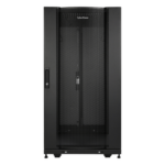 CYBERPOWER CR24U11001 – Gabinete Rack / 24U / Montaje en Pared o Piso / Carga Estática 1,365 kg / Puerta Perforada Hexagonal / Rieles Ajustables 905 mm