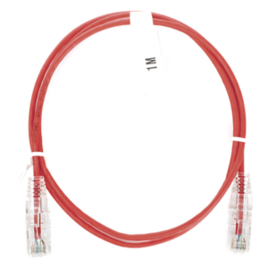LINKEDPRO BY EPCOM LP-UT6-100-RD-28 – Cable de Parcheo Slim UTP Cat6 / 1 Metro (3.28 Pies) / 28 AWG / Rojo / 1 Gbps