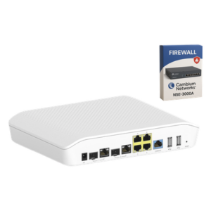 CAMBIUM NETWORKS NSA3000KIT1 – Router Firewall SD-WAN / 2 Puertos WAN Gigabit + 2 SFP Combo / 4 Puertos LAN Gigabit / VPN 300 Mbps / Gestión 1,000 Dispositivos en Nube / Firewall Capa 3 y 7