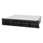 SYNOLOGY RS1221RP+ – Servidor NAS Rack / 8 Bahías Expandible a 12 / CPU AMD Ryzen V1500B / 4 GB DDR4 ECC Hasta 32 GB / 10/25GbE SFP28 / Lectura 2,315 MB/s / Escritura 1,147 MB/s