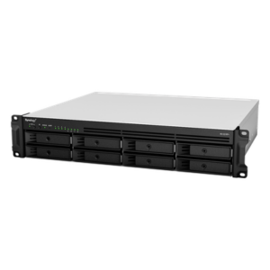 SYNOLOGY RS1221RP+ – Servidor NAS Rack / 8 Bahías Expandible a 12 / CPU AMD Ryzen V1500B / 4 GB DDR4 ECC Hasta 32 GB / 10/25GbE SFP28 / Lectura 2,315 MB/s / Escritura 1,147 MB/s