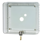 HONEYWELL HOME RESIDEO TG511A1000/U – Guarda Antimanipulación para Termostato / Policarbonato Transparente / Montaje Vertical u Horizontal / Cerradura con Llave / Tamaño Mediano