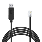 NEXMOSPHERE CA-9U9B – Cable Serial / RJ-9 a USB-A / 200 cm (6.6 ft) / Negro