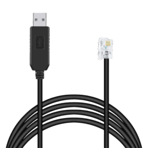 NEXMOSPHERE CA-9U9B – Cable Serial / RJ-9 a USB-A / 200 cm (6.6 ft) / Negro