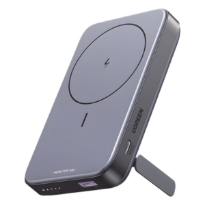 UGREEN 15086B – Power Bank MagSafe de 10000mAh NEXODE | 20W | 1 USB-C | 1 USB-A | Carga Rápida bidireccional | Soporta modo Standby | Soporte Plegable | Ultra Delgado | Ultra ligero | Compatible con iPhone 15/14/13/12 | Color Gris.