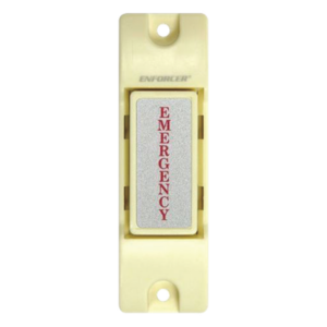 ENFORCER SECOLARM SS-075CQ – Botón de Emergencia / Contacto SPST 0.5A @ 12V DC / NA/NC Seleccionable / Montaje Superficie / Uso Interior