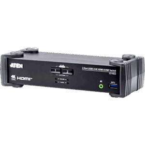 ATEN CS1822AT – Conmutador KVMP 2 Puertos | HDMI 4K DCI 60Hz | USB 3.1 Gen 1 5 Gbps | Video DynaSync™ | Audio Mixer Mode | RS-232 | Firmware Actualizable