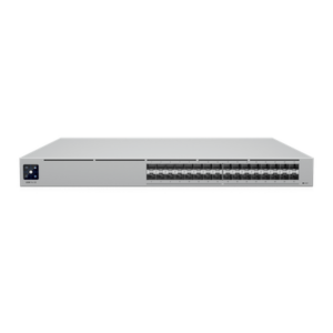 UBIQUITI USW-PRO-XG-AGGREGATION – Switch de Agregación 25G / 32 Puertos SFP28 / Capacidad 1.6 Tbps / Layer 3 / Rack 1U / Pantalla Táctil 1.3"
