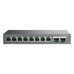 GRANDSTREAM GWN7721 – Switch L2 Lite Administrable / 8 Puertos Ethernet 2.5 Gbps / 2 Puertos SFP+ 10 Gbps / VLAN / QoS / Montaje Escritorio o Pared