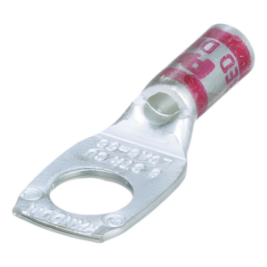 PANDUIT LCA8-56-L – Terminal de Compresión / Cable 8 AWG / Orificio 5/16' / Tambor Estándar con Mirilla / Cobre de Alta Conductividad