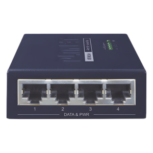 PLANET HPOE-460 – Inyector PoE / 4 Puertos Gigabit / 802.3af/at / 30 W por Puerto / 52 V CC / 0 a 50 °C / 26x70x97 mm