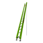 Little Giant Ladder Systems HYPERLITE-36-IA – Escalera de Extensión / Fibra de Vidrio y Aluminio / 10.9 m (35.8 ft) / Capacidad 375 lb (170 kg) / Estabilizadores Niveladores Integrados / Certificación ANSI-OSHA