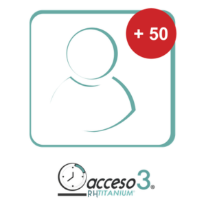 AccessPRO TITANIUM50EMP – Expansión de Licencia / 50 Empleados Adicionales / Software de Control de Asistencia / Integración Nómina México / Compatible Relojes Checadores