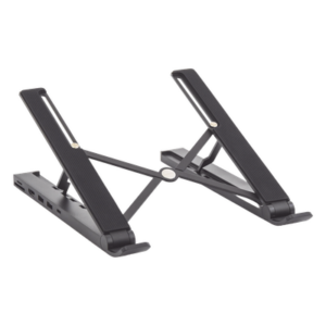 UGREEN 80551 – HUB (Docking Station) 5 en 1 con Soporte para Laptop | 2 USB 3.0 a 5Gbps | HDMI 4K@30Hz | Memoria Micro SD (TF) + SD | Amplia Compatibilidad de 10-15" | Ajuste de Altura | Aluminio | PC+ABS | Silicona | Color Negro.