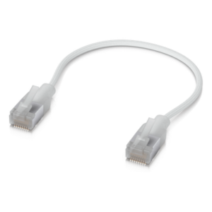 UBIQUITI UACC-CABLE-PATCH-EL-C6A-0.15M-W-24 – Patchcord Cat6A / 10G / PoE+++ / 0.15 m (0.5 ft) / Etherlighting / RJ45 Blindado / Pack 24 Unidades