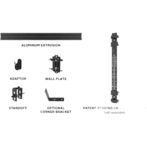 PEERLESS LEDUNVS-4X4 – Sistema de Montaje Universal para paneles LED dvLED / SEAMLESS Connect / 4x4 Paneles / Capacidad (181 kg) / Aluminio / Ajuste de Precisión / Hasta 108" 2.4 x 1.35 m