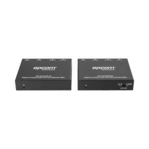 EPCOM PROAUDIO EPC-EDA300S – Extensor de Audio IP / Transmisión 300 m (984.3 ft) / Digital Óptico y Analógico / 48/96/192 kHz / 24 bits / PoC Bidireccional / Plug-and-Play