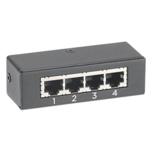 PANDUIT EF001 – Hub de Sensores / 4 Puertos / Conexión UTP Cat.5e / Plug and Play / Hasta 6 Sensores por iPDU / 5 VCC
