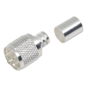 RF INDUSTRIES,LTD RFU-507 – Conector UHF Macho / Anillo Plegable / RG-8, RG-213/U, BELDEN 8237, 8267 / Cuerpo Bronce Niquelado