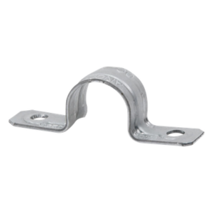ANCLO ANC-OE-12 – Abrazadera Omega / Conduit Pared Gruesa 1/2" (13 mm) / Acero Pregalvanizado 1.2 mm / Tornillo #8