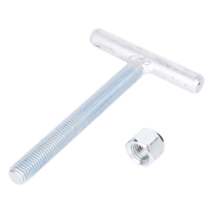 SYSCOM TOWERS SAB-30 – Ancla para base triangular / Varilla roscada 3/4' / ASTM-36 Cal. 16 / Galvanizado electrolítico / 18 cm varilla / 12 cm travesaño