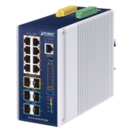 PLANET IGS-6329-8UP2S4X – Switch Industrial Capa 3 / 8 Puertos Gigabit PoE++ / 2 Puertos SFP 1G/2.5G / 4 Puertos SFP 10G / Rango de Temperatura -40 a 75°C (-40 a 167°F) / Montaje DIN o Pared