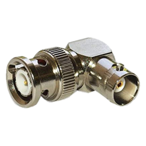 RF INDUSTRIES,LTD RFB-1132 – Adaptador RF / BNC Macho a Hembra / Ángulo Recto / 50 Ohm / Cuerpo Niquelado / Contacto Plateado / Aislante Teflón