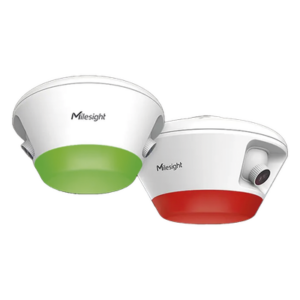 MILESIGHT PM3322-E – Sensor de Ocupación de Aparcamiento con IA / Doble Lente / 6 Espacios / Precisión 99.9% / Indicador Multicolor / Reconocimiento de Matrícula