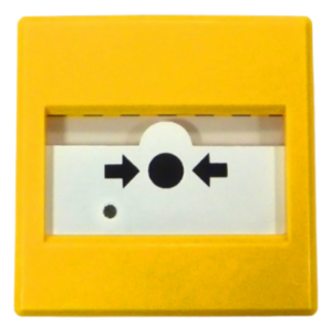 INIM ELECTRONICS IC0020Y – Pulsador Manual Antiincendio / Certificación EN54-11 / Restablecible con Llave / LED Multicolor / 10-30V DC / Instalación a Vista o Empotrada