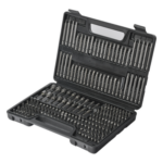 PRECISION PST-C010-03 – Juego de Puntas para Taladro / 208 Piezas / Entrada Hexagonal 1/4" / Acero Cr-V / Soporte Magnético con Liberación Rápida / Extensor Incluido / Estuche Organizador