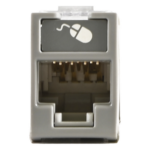SIEMON U6-H04NS – Jack de Cobre UTP / Categoría 6 / Clase E / Montaje Híbrido Plano y Angulado / Terminación 110 / Color Gris