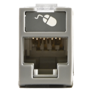 SIEMON U6-H04NS – Jack de Cobre UTP / Categoría 6 / Clase E / Montaje Híbrido Plano y Angulado / Terminación 110 / Color Gris