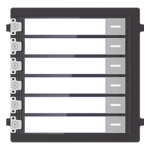HIKVISION DS-KD-KK – Módulo de Botones para Videoportero Modular / 6 Botones / Montaje Empotrado o Superficie / IP65 / Consumo 2 W
