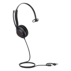YEALINK UH35-MONO-TEAMS-USB-C/A – Diadema USB / Mono / Cancelación Activa de Ruido / Altavoz 35 mm / Busylight Automático / Certificación Teams