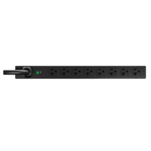 PANDUIT E08D10M – PDU ES2P Monitoreable (MI) para Distribución de Energía, Enchufe de Entrada NEMA 5-20P, Con 8 Salidas 5-20R, Horizontal 19in, 120 Vca, 20 Amp, 1 UR