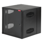 HOFFMAN EWMW242430 – Gabinete de Pared 19in / 12 UR / 600x762 mm / Puerta con Ventana / Carga 113.4 kg / Negro