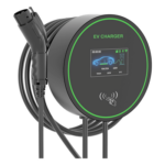 GREENC S01US48A – Estación de Carga EV / 11.5 kW / 48 A / Conector Tipo 1 (SAE J1772) / 220-250 V Monofásico / Pantalla LCD 4.3 in (10.9 cm) / Cable TPU 5 m (16.4 ft) / IP65 / RFID / APP Móvil