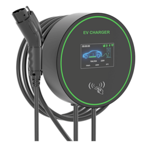 GREENC S01US48A – Estación de Carga EV / 11.5 kW / 48 A / Conector Tipo 1 (SAE J1772) / 220-250 V Monofásico / Pantalla LCD 4.3 in (10.9 cm) / Cable TPU 5 m (16.4 ft) / IP65 / RFID / APP Móvil